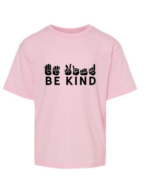 Be Kind Sign Language - Adult & Youth Pink Shirt Day