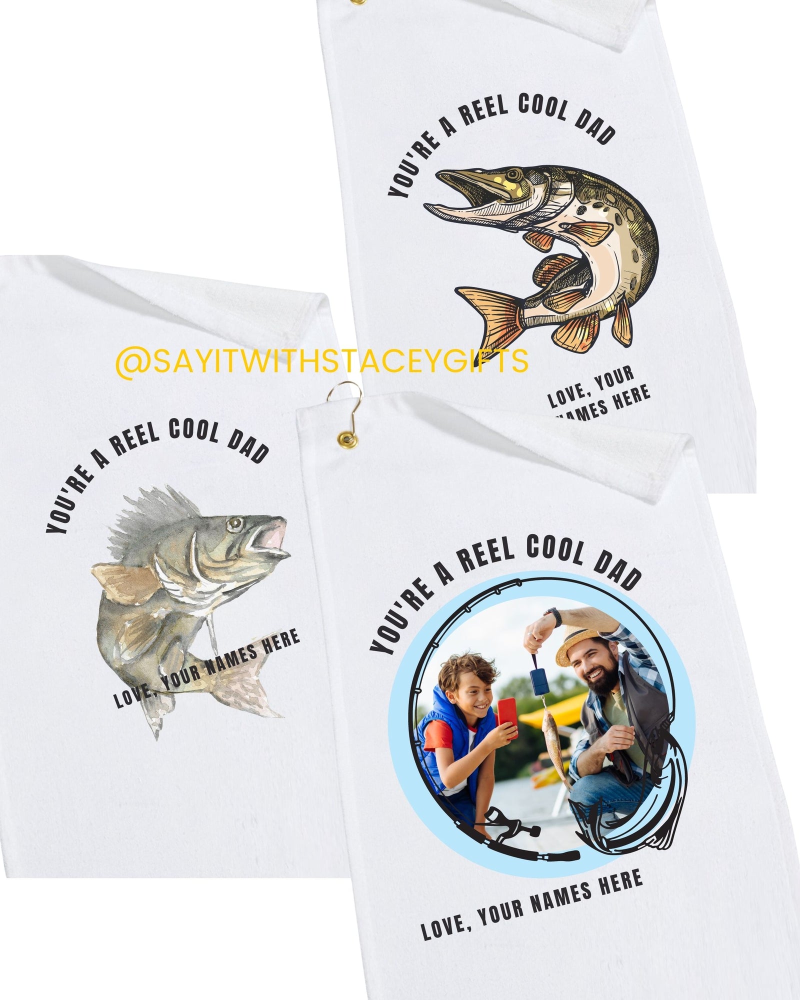 fishing hand towel custom gift 