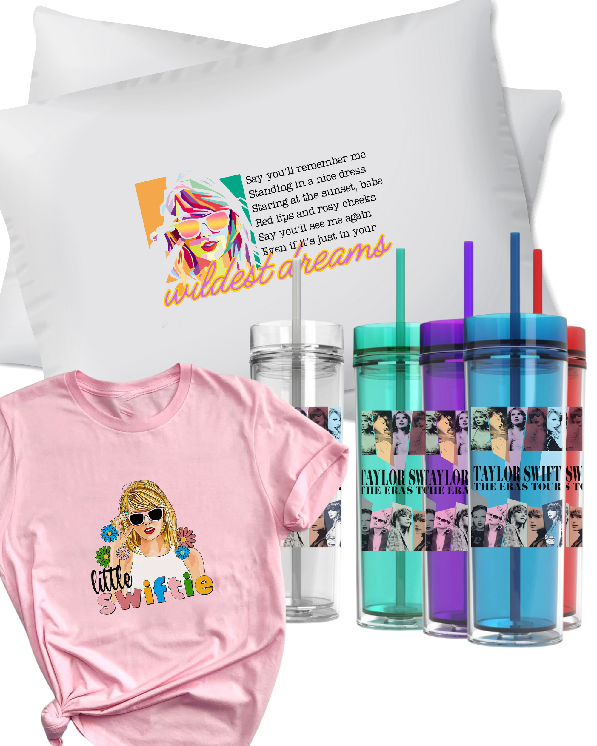 Taylor Swift Party Bundle - Wildest Dreams Pillow Case | Tumbler | Tee - Youth