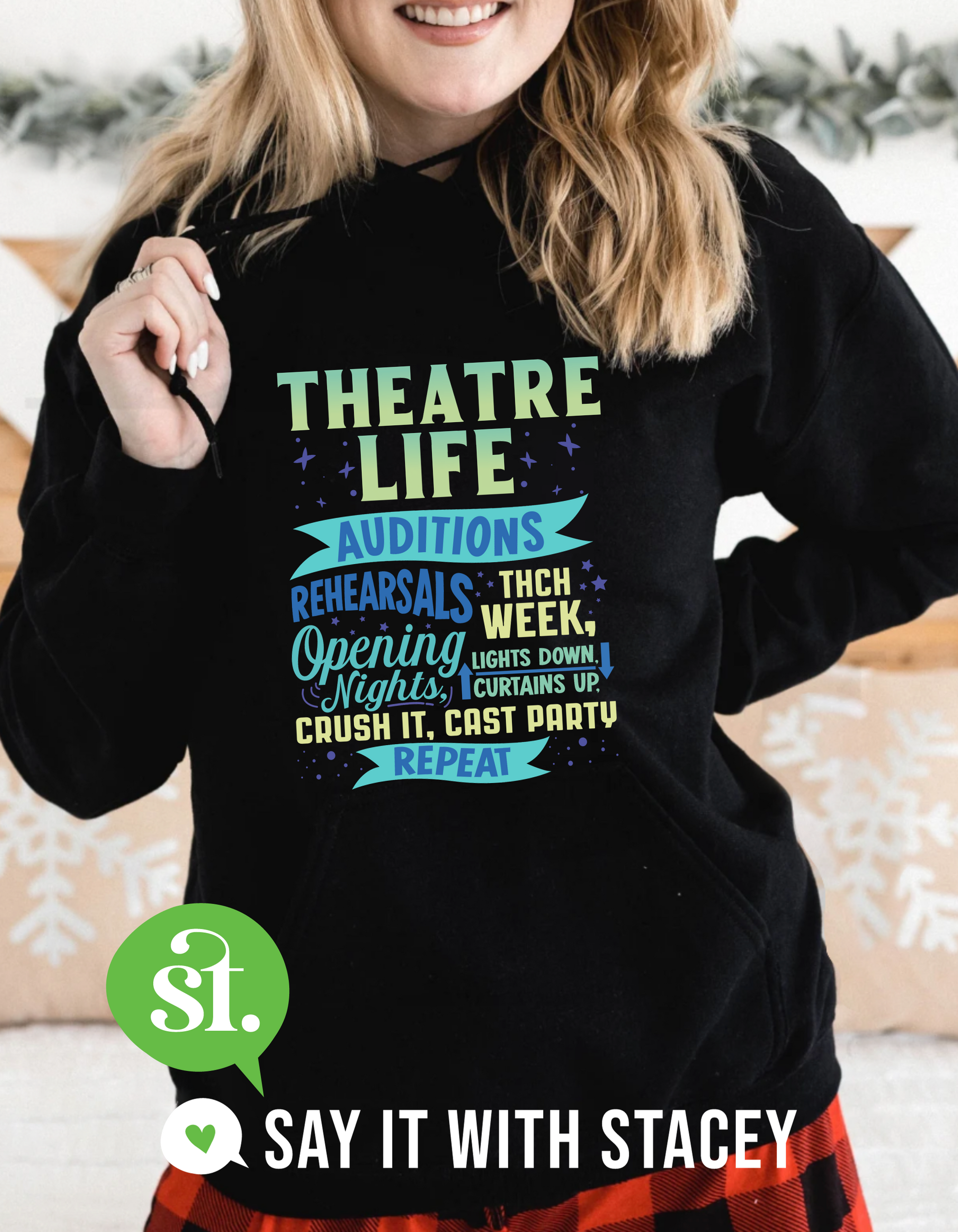 Theatre Life Hoodie or Crewneck [Black]