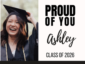 🎓 Class of 2026 Graduation Lawn Sign – Personalized | Double-Sided | 18x24 with Stand