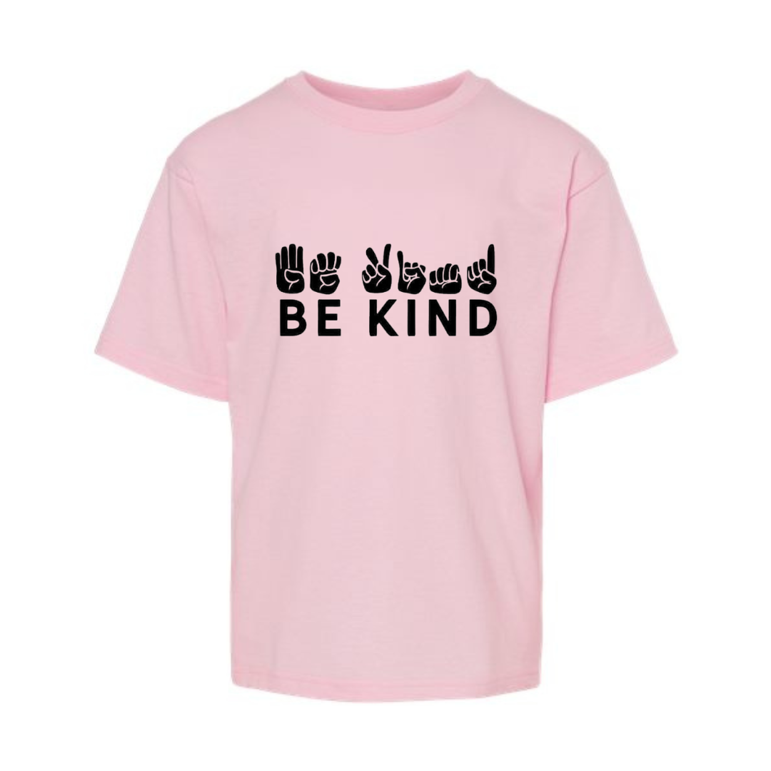 Be Kind Sign Language - Adult & Youth Pink Shirt Day