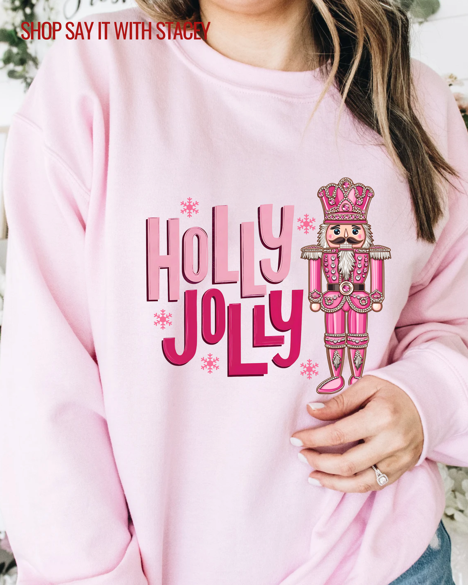 Say it with Stacey Size Chart Crew Neck Sweate