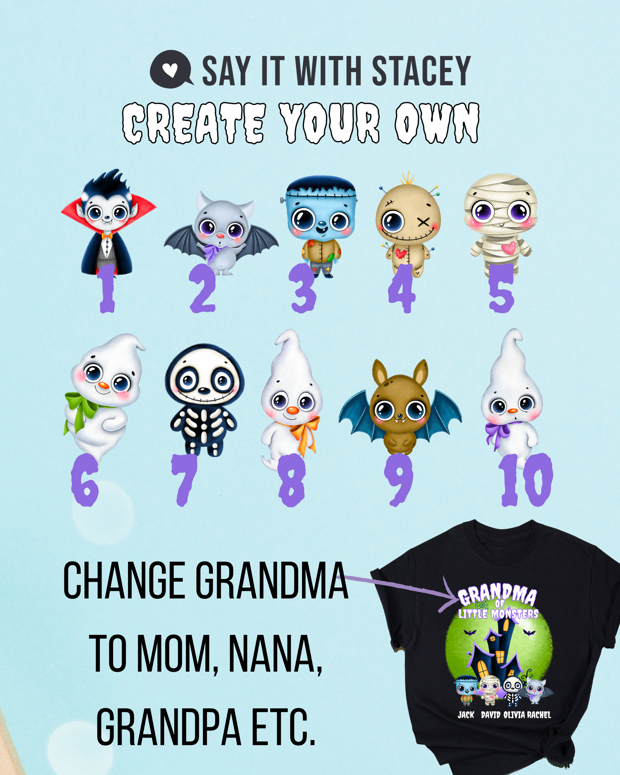 Grandma's Monsters Shirt - Design your Own