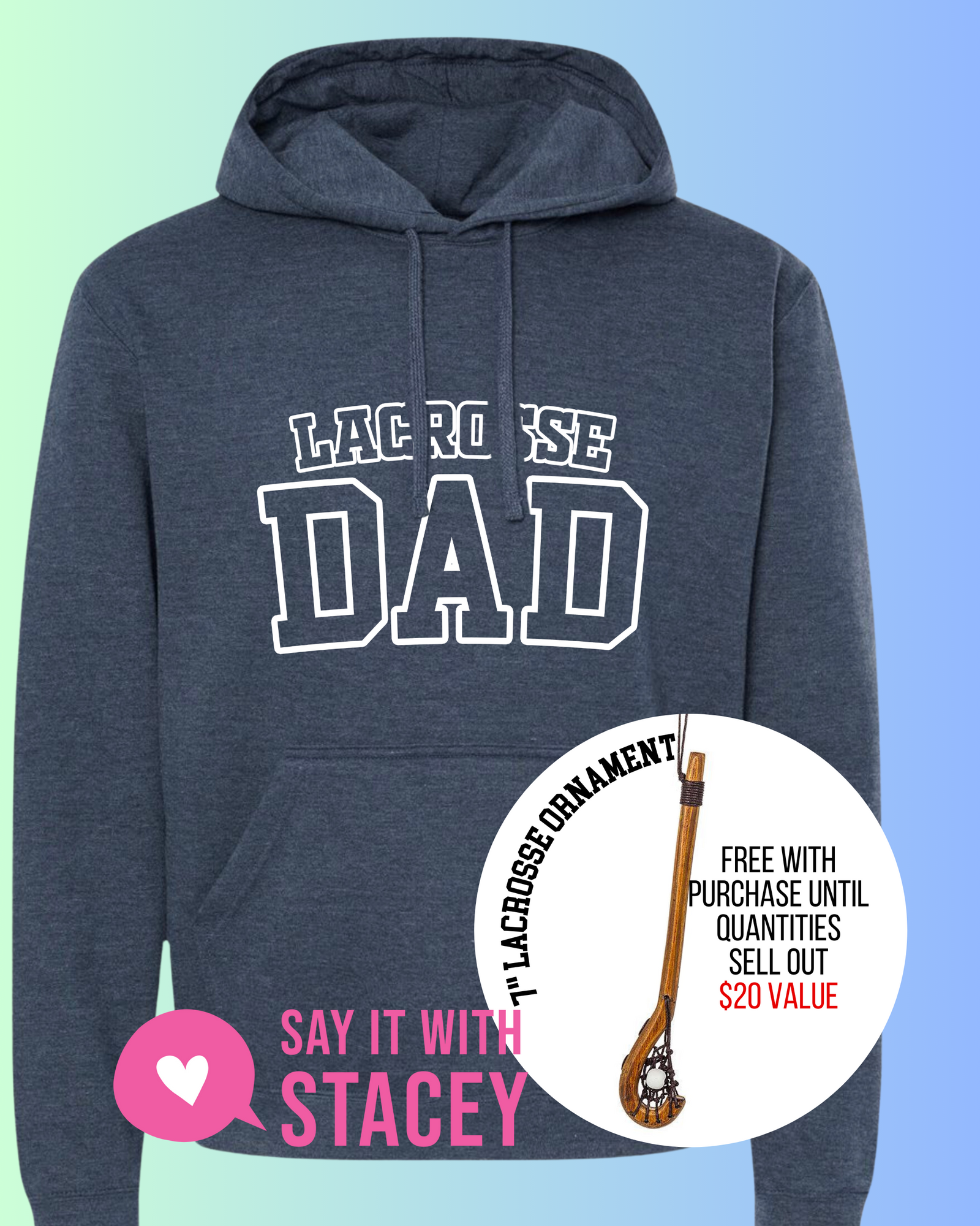 Lacrosse Dad Premium Quality Hoodie
