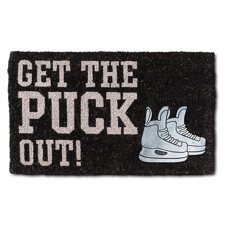 Get the Puck Out Hockey Door Mat