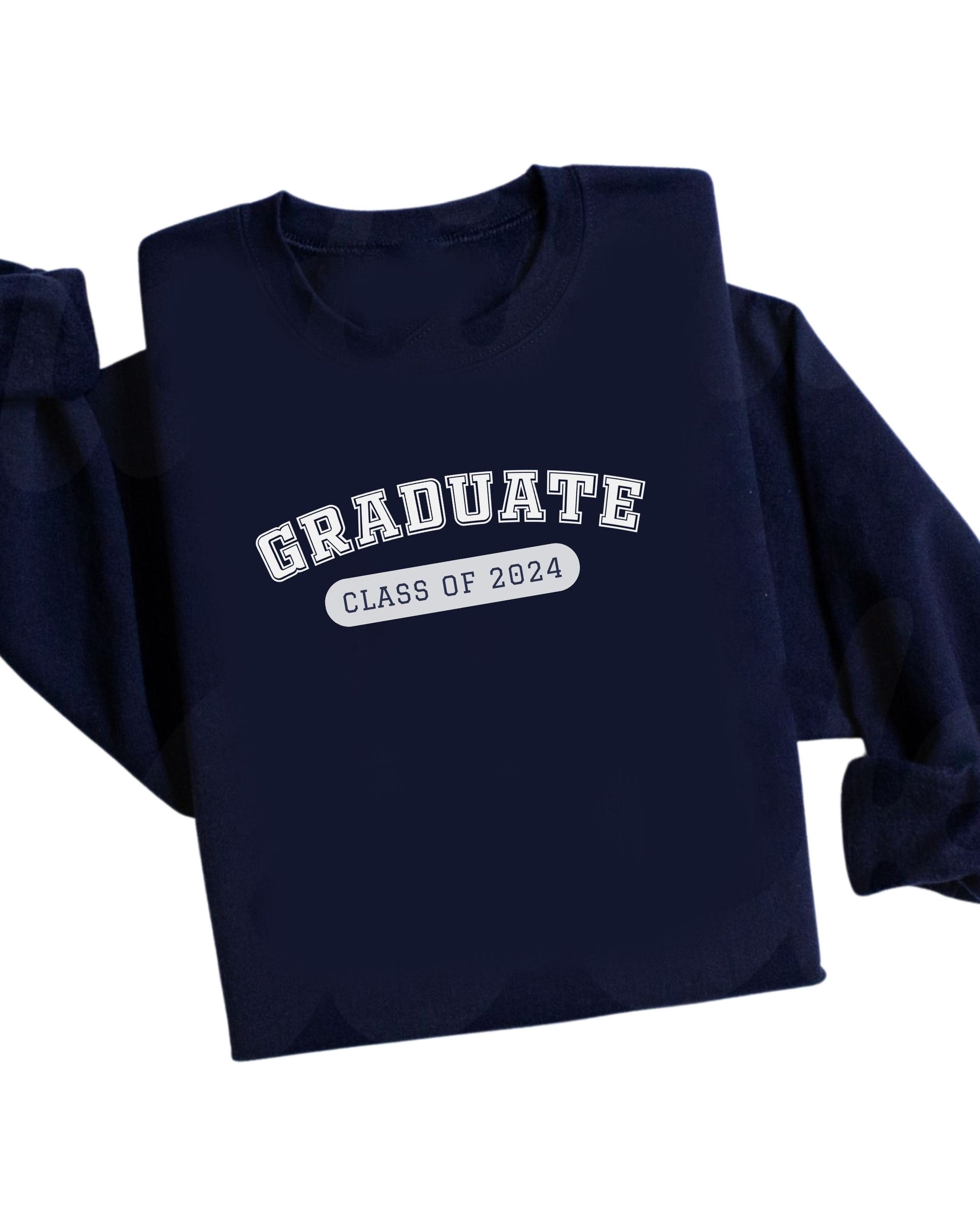Navy Graduate Crewneck Sweater Class of 2024