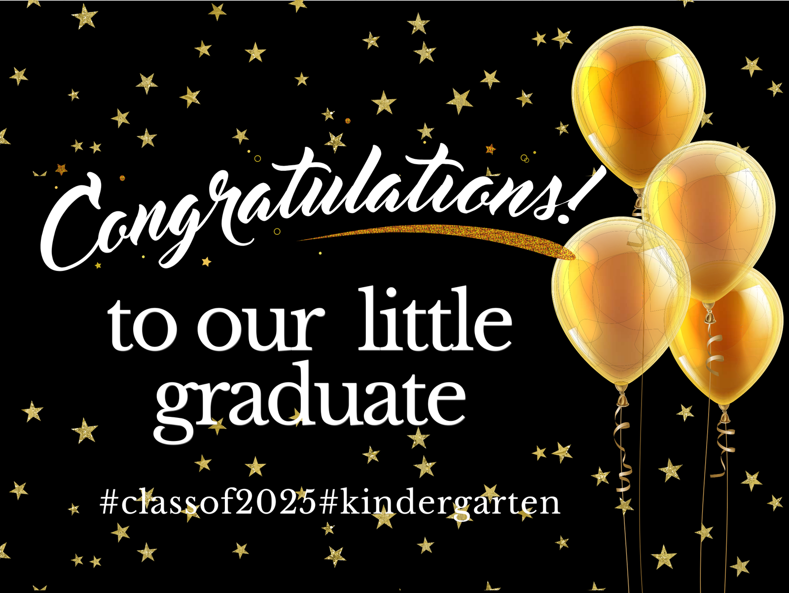 🎓 Kindergarten Graduation Signs – Custom Congrats for Your Little Grad!