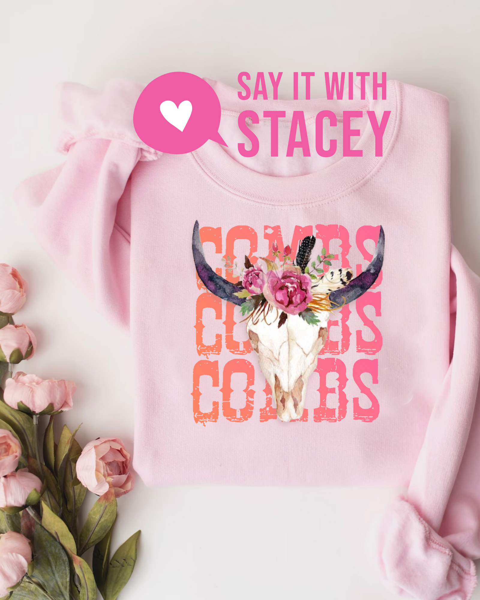 Luke Combs Pink Crewneck Adult