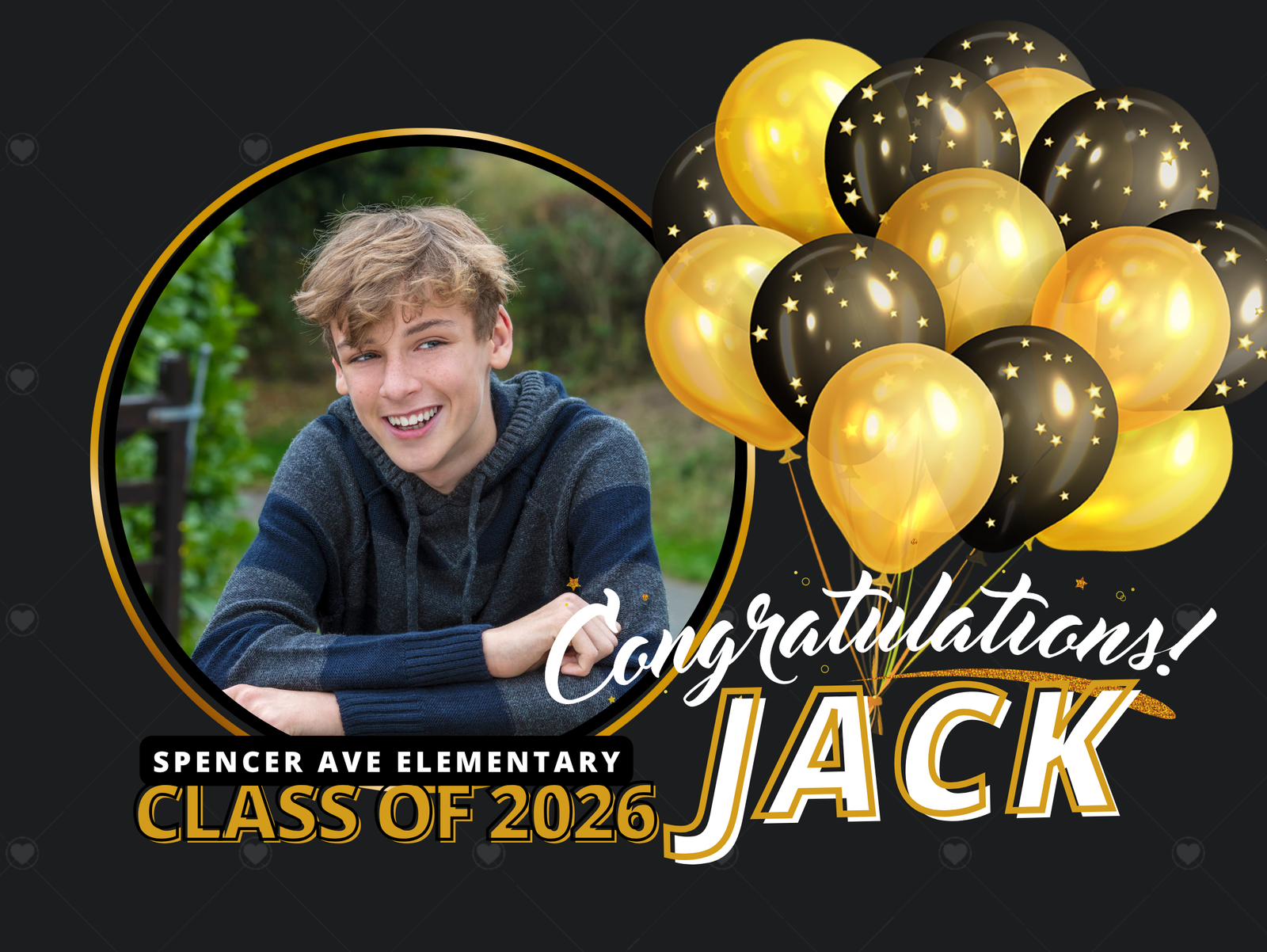 🎓 Class of 2026 Graduation Lawn Sign – Personalized | Double-Sided | 18x24 with Stand