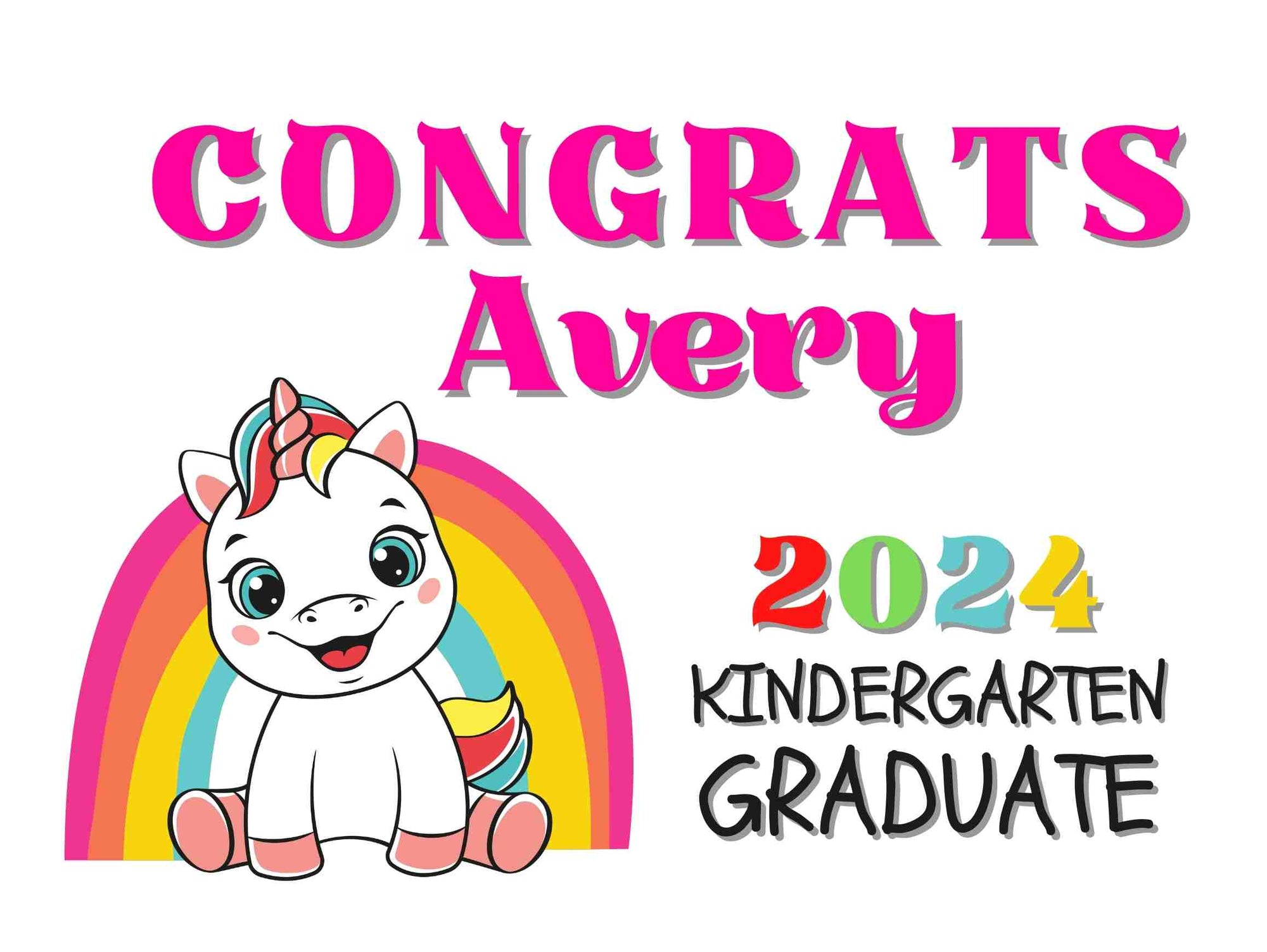Kindergarten Graduation Lawn Signs 2024
