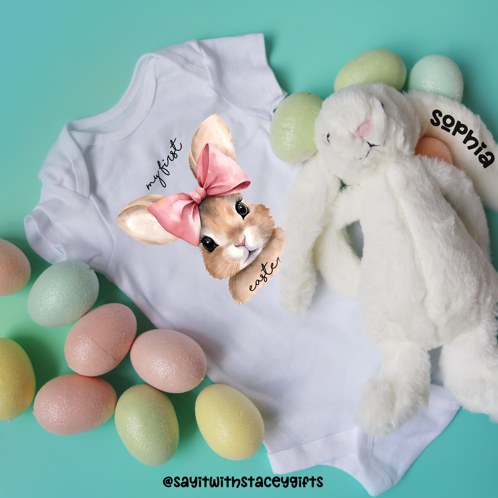 🐣 My First Easter Gift Bundle - Baby Onesie & Bunny