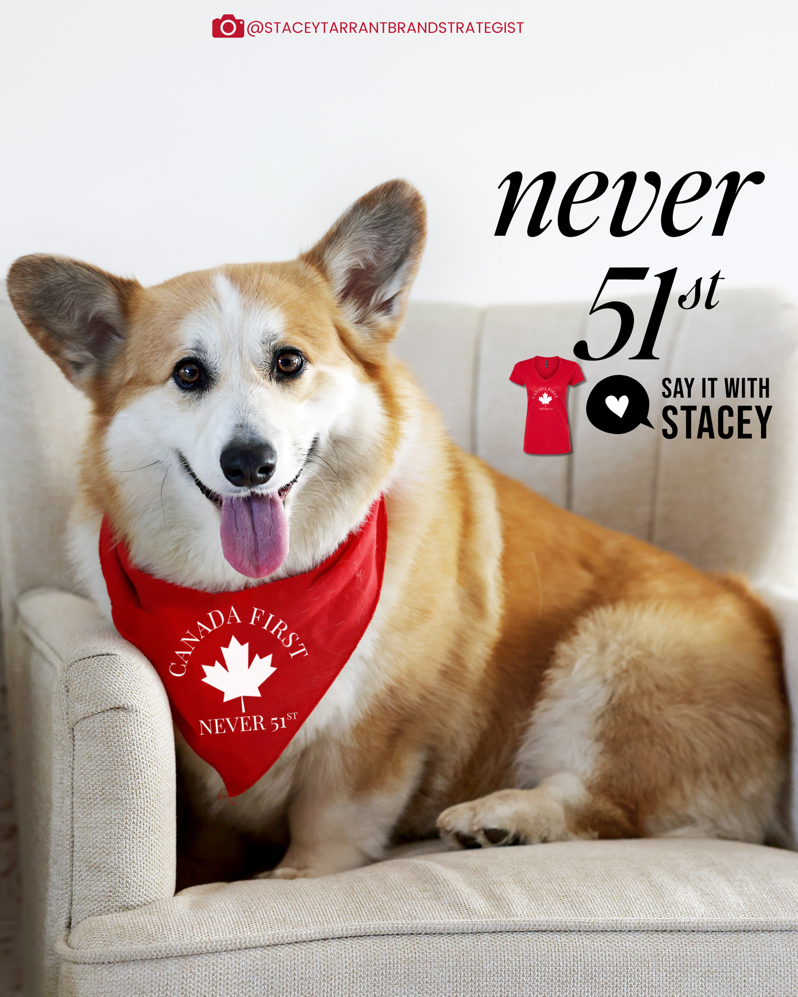 Canadian First, Never 51st Dog Bandana