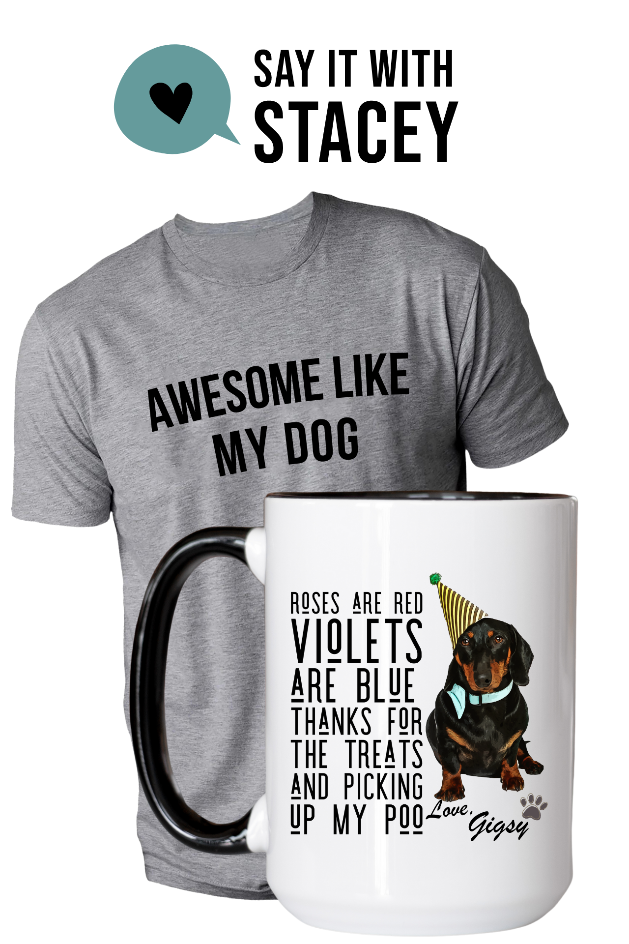 Dog Dad Gift Bundle: T-Shirt + Dog Mug (Double sided)
