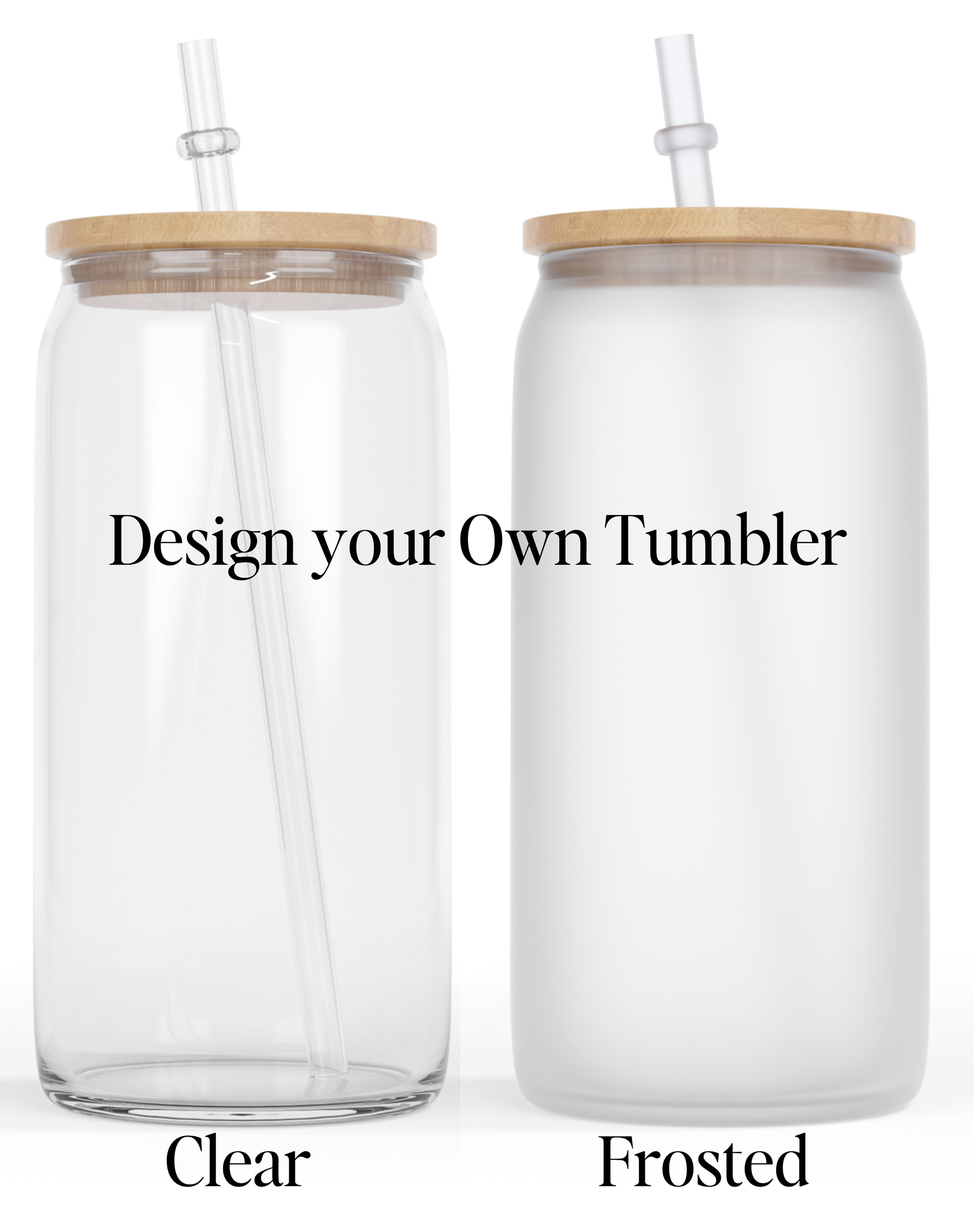 Glass Tumblr Design your own Frosted Glass tumbler - Say it with Stacey