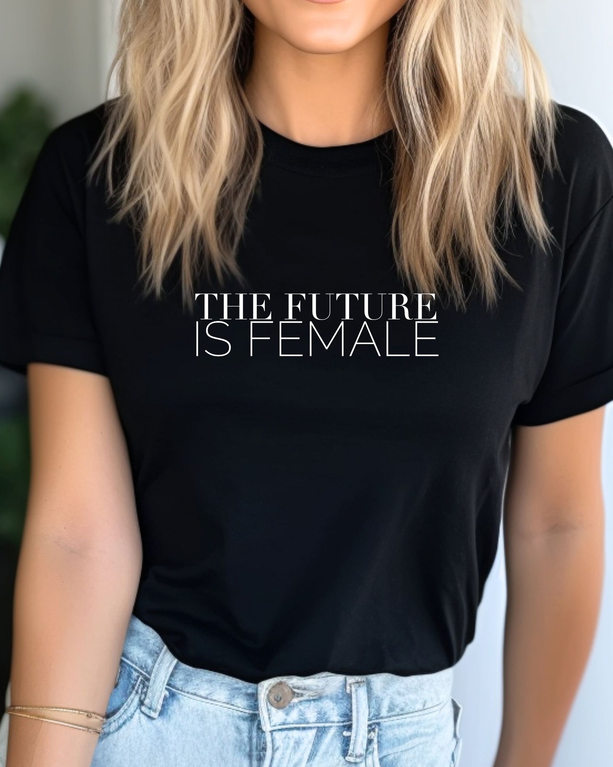 Future is Female Black T Shirt
