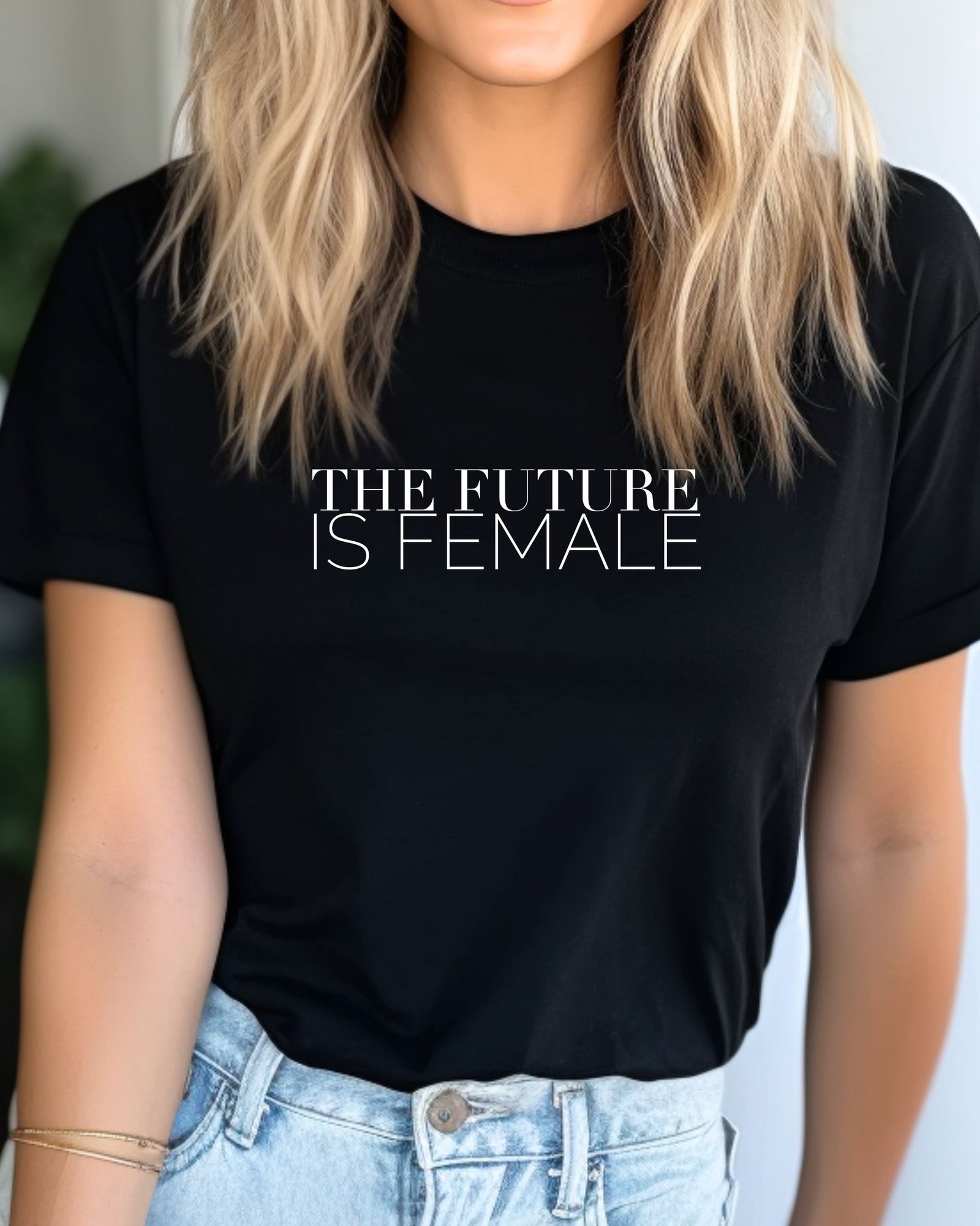 Future is Female Black T Shirt