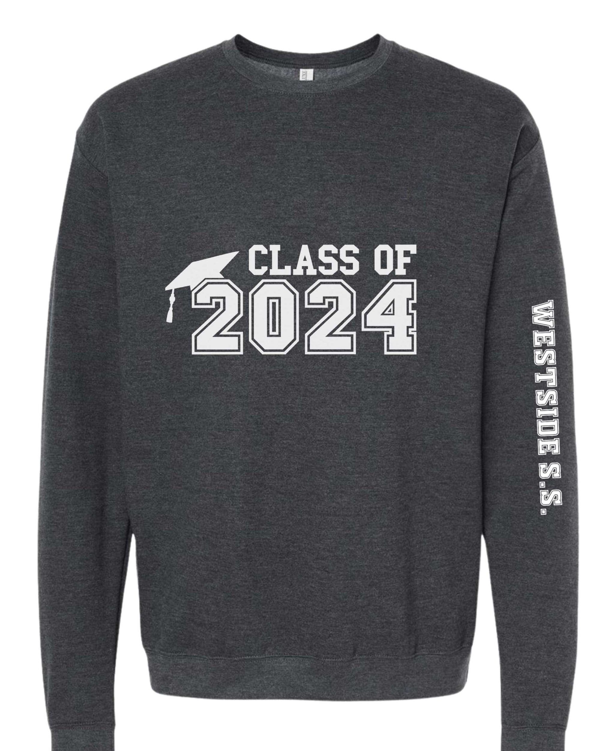 Class of 2024 Crewneck Sweater with Sleeve Details | Adult
