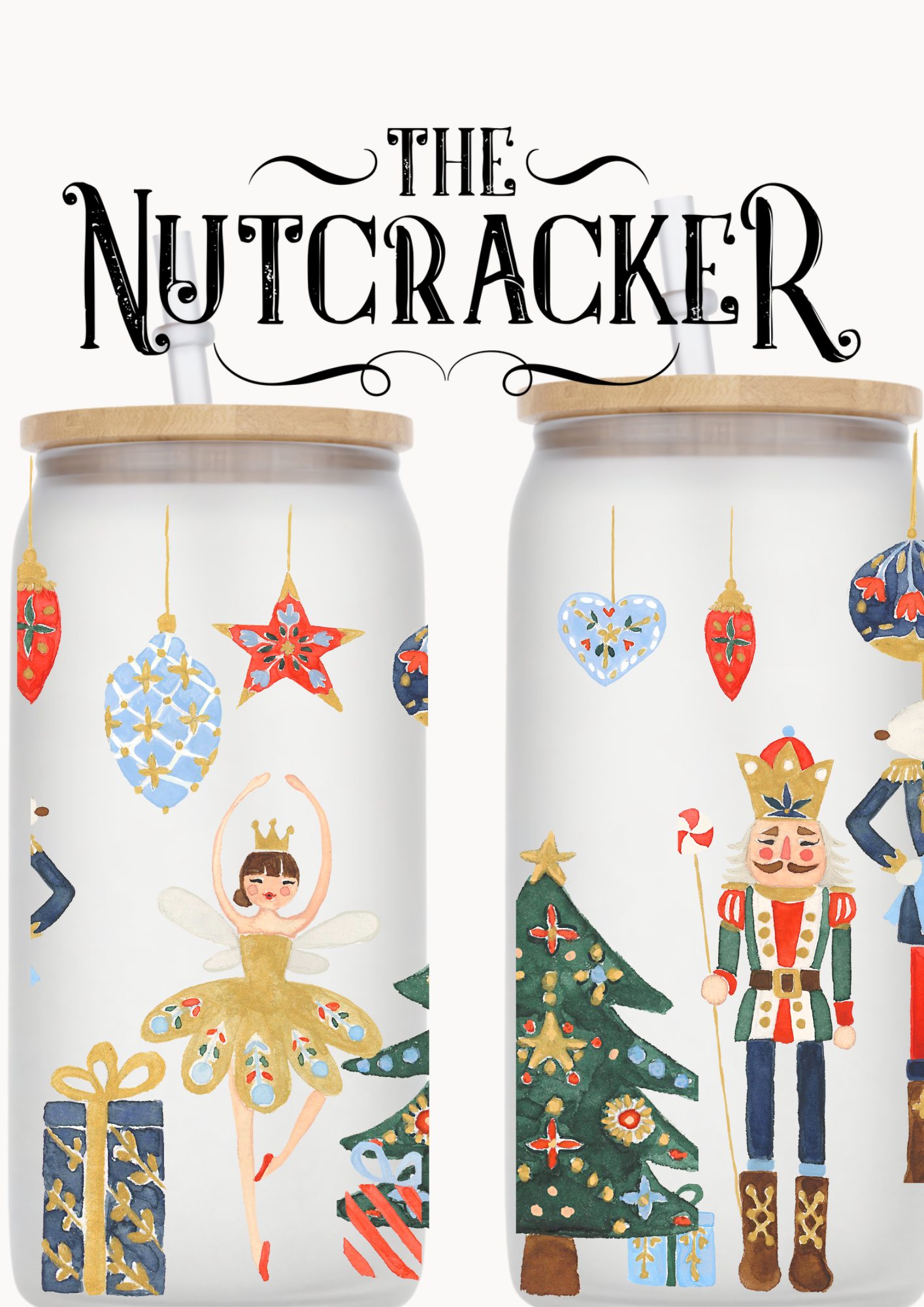 Frosted Glass Nutcracker Tumbler