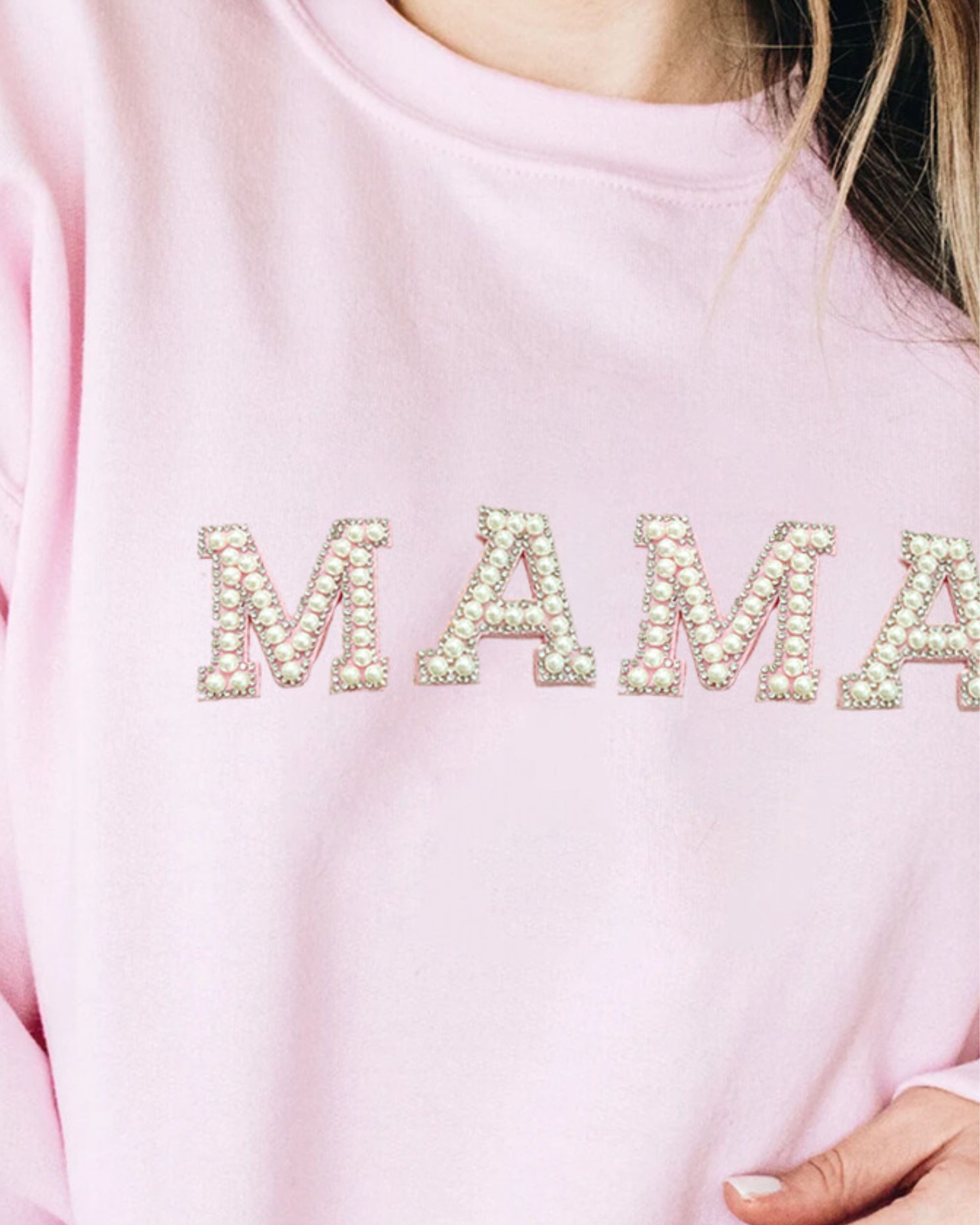 MAMA Pearl and Sparkle ✨ Crewneck - Premium Quality White or Pink