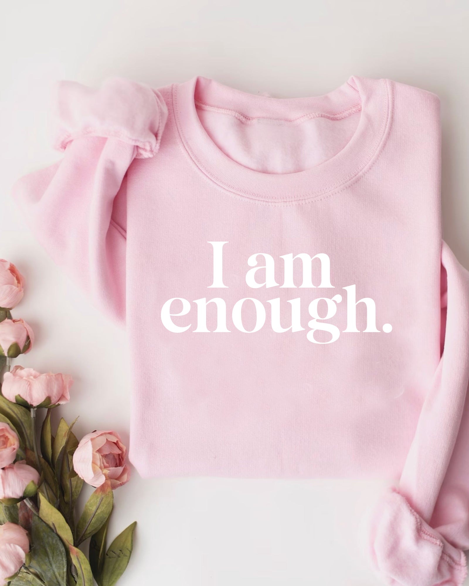 I AM ENOUGH Pink Sweater Adult
