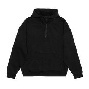 Scuba 1/2 Zip Hoodie, Drop Shoulders - Black or Dusty Green - Adult  - Design your own