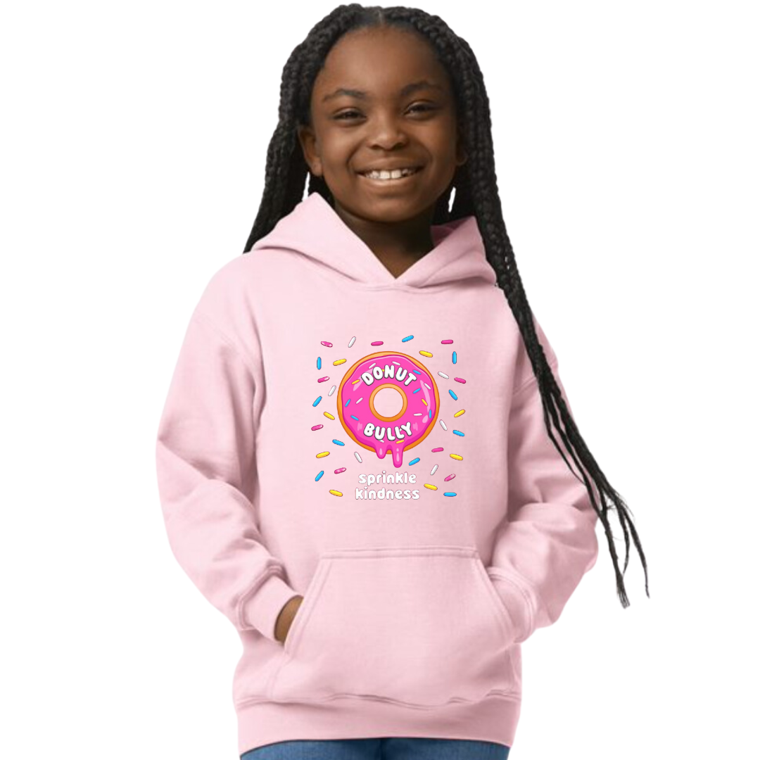 DONUT BULLY - YOUTH PINK Hoodie - Pink Shirt Day