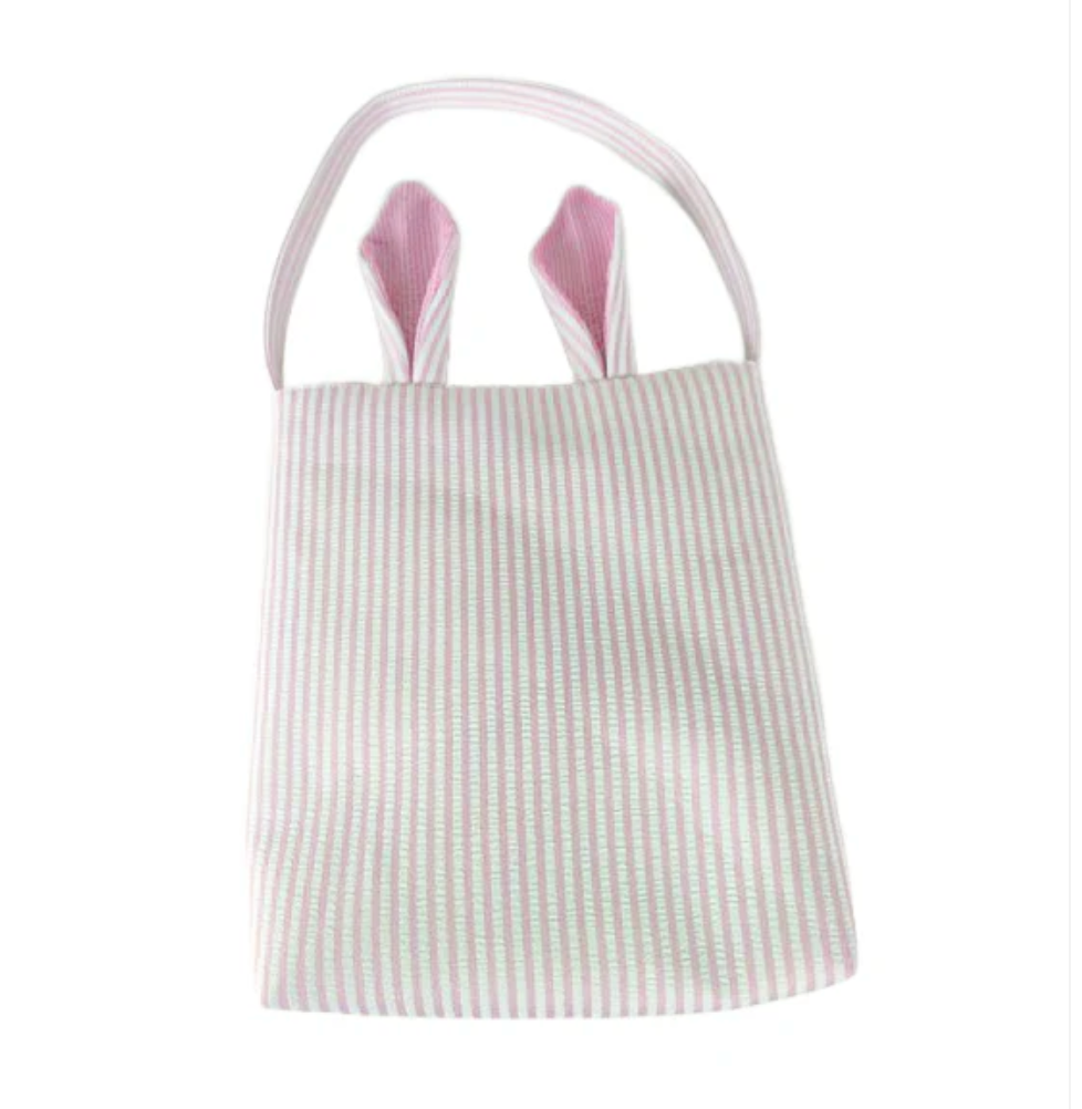Easter Bunny Ears Bags – Blue Checkered & Pink Stripes