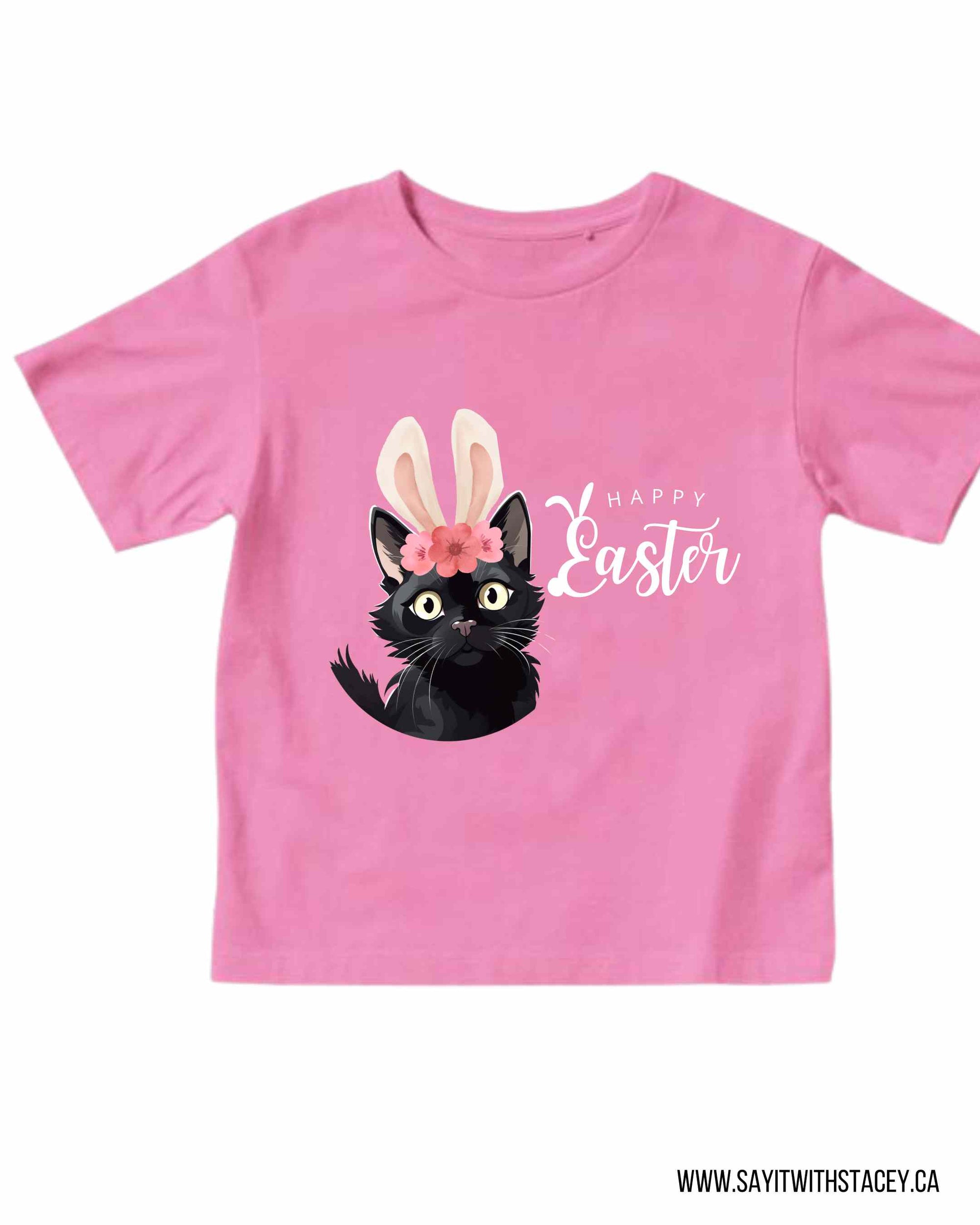 Black Cat Rabbit Easter TShirt