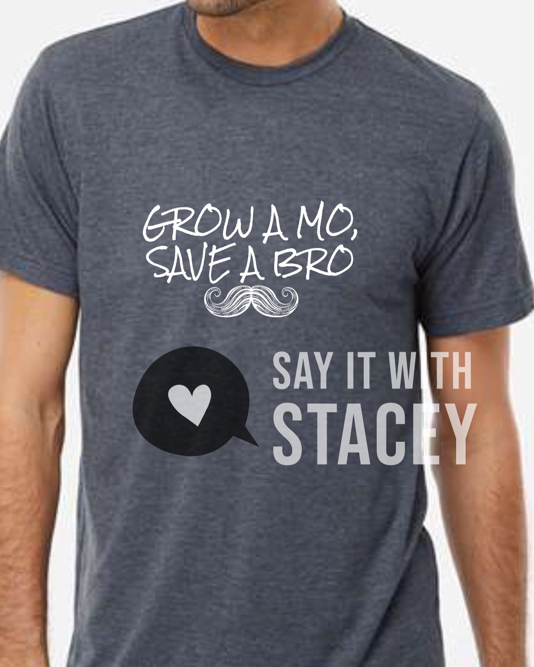 Grow a Mo, Save a Bro Adult T-shirt