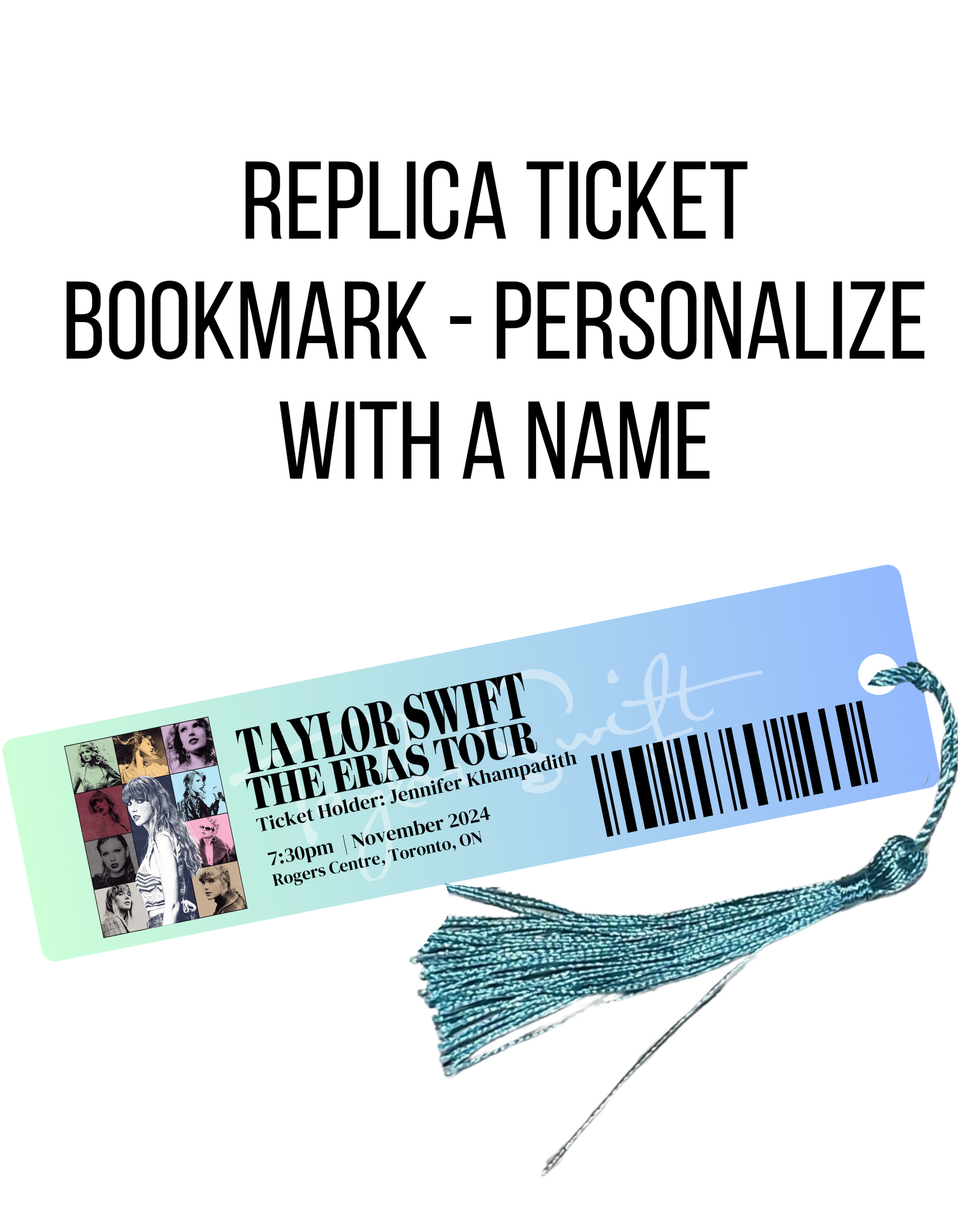 Taylor Swift Replica Bookmark