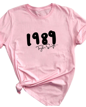 1989 Taylor Swift Pink Shirt | Youth & Adult