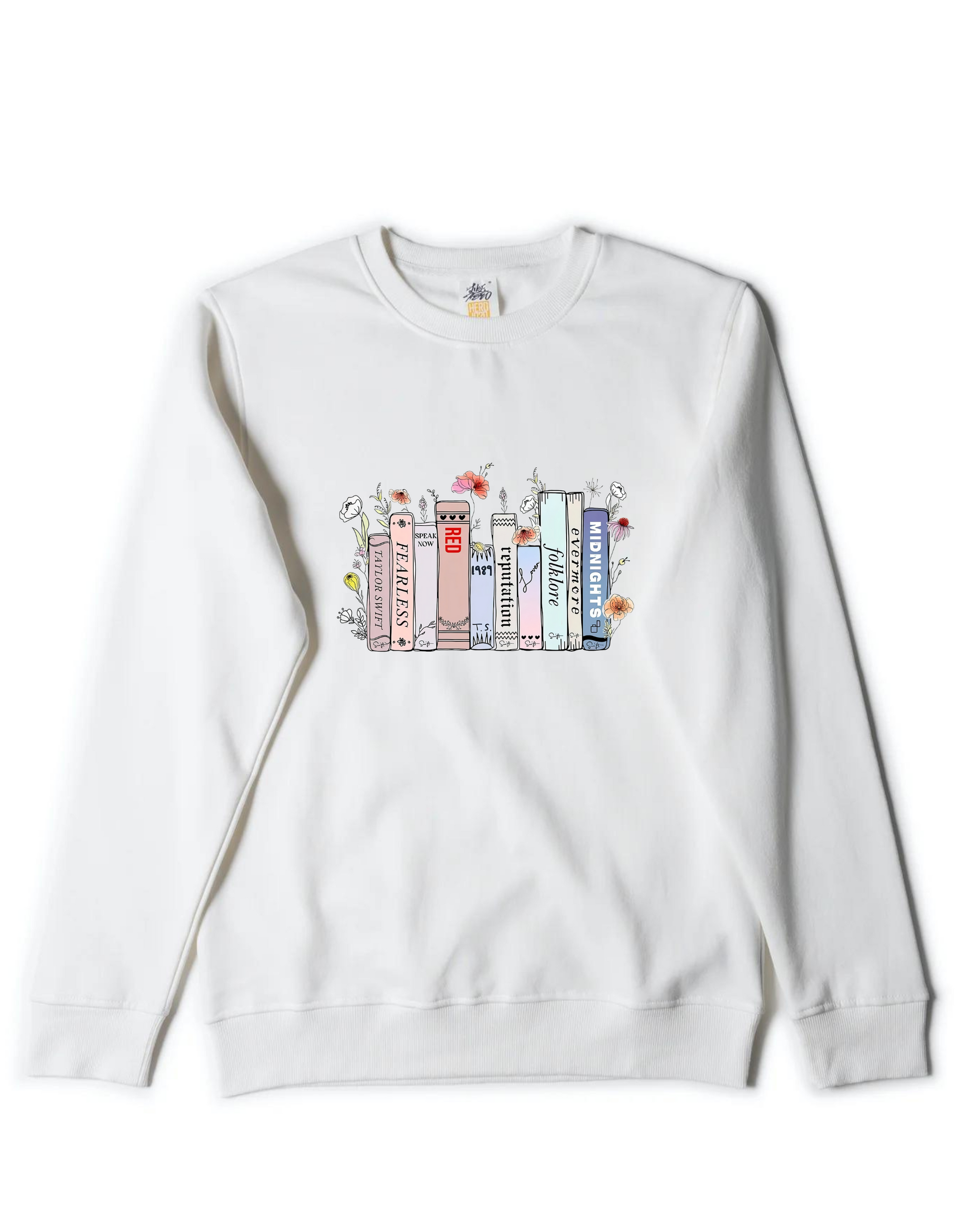 Taylor Swift Album Cover/Books Crew Neck Sweater ADULT or YOUTH