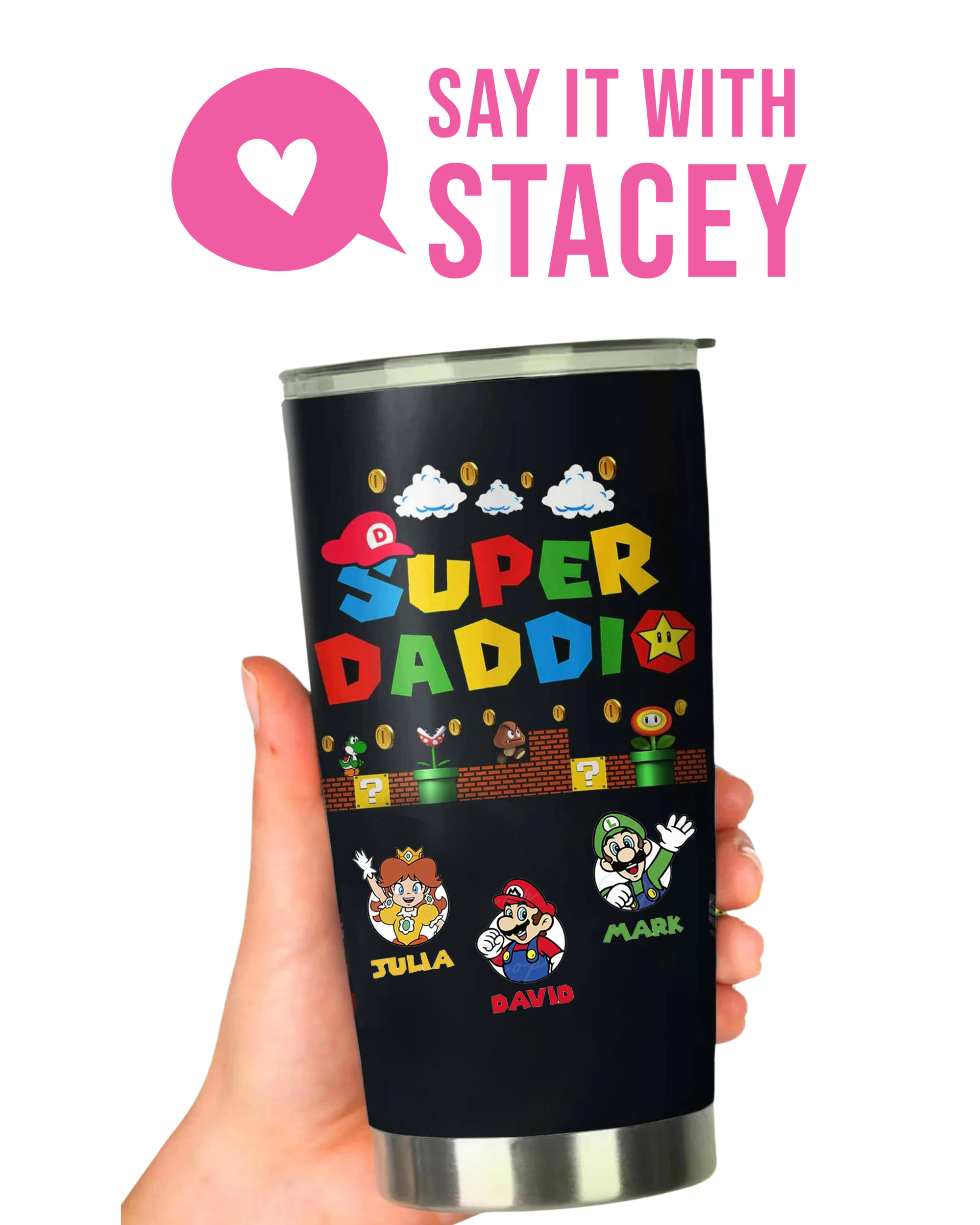 Super Daddio Travel Tumbler and T-Shirt Set