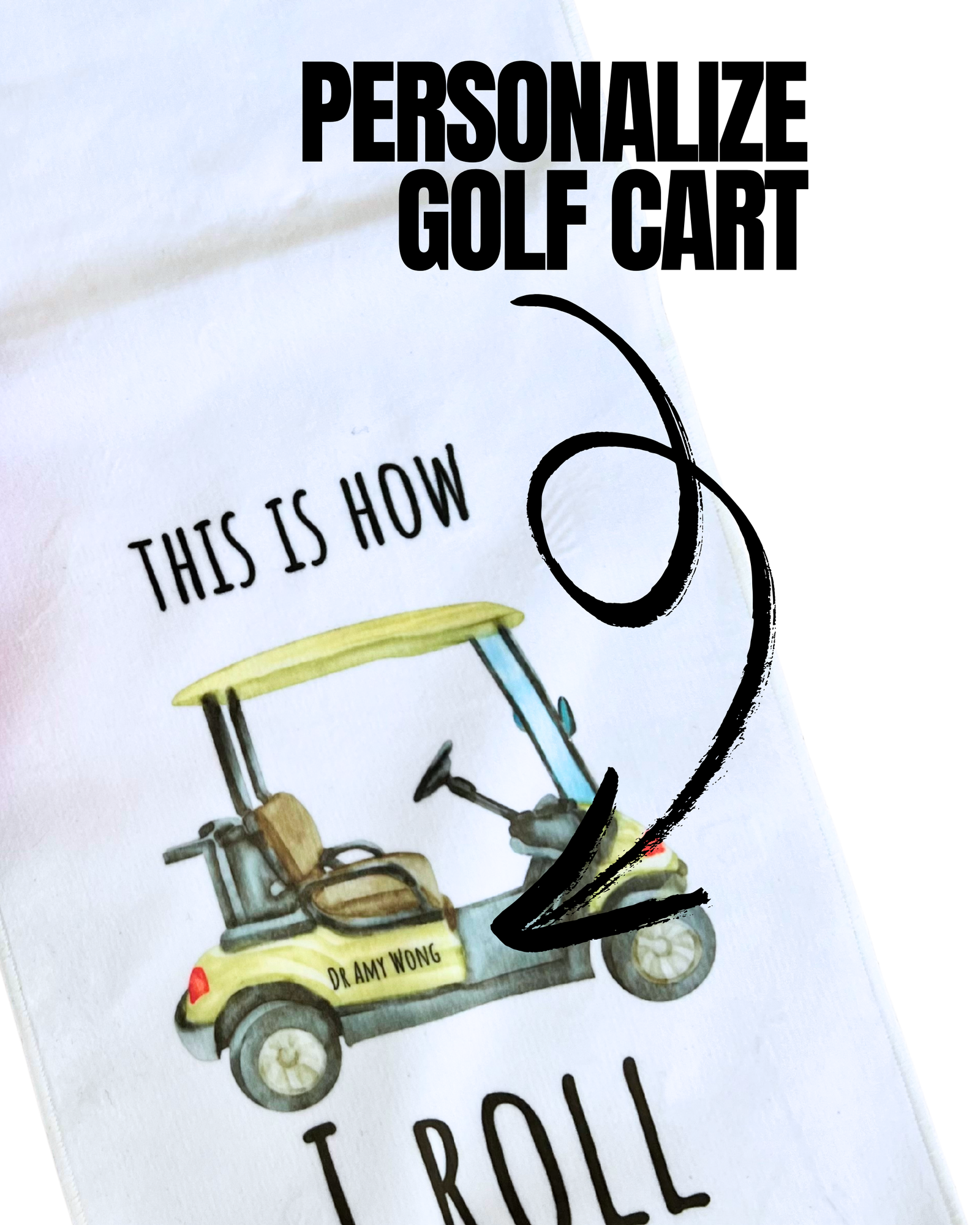 this is how I roll golf towel custom 