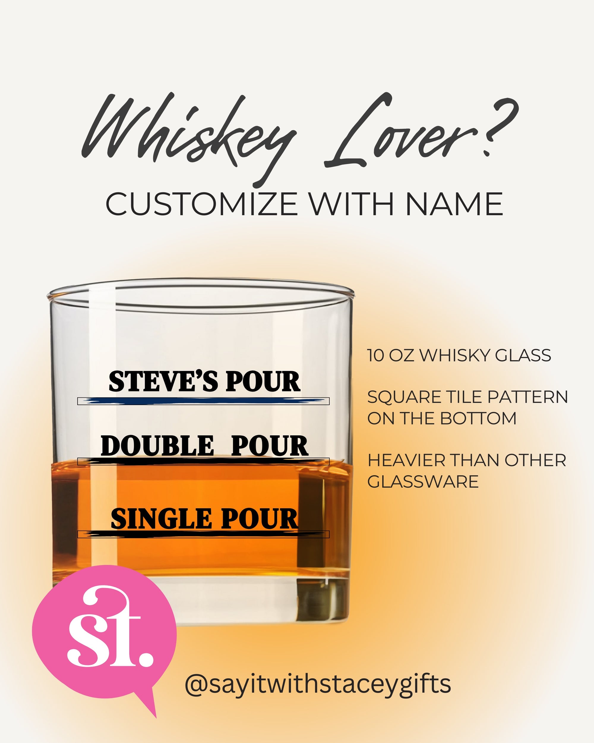 10oz Whiskey Glass