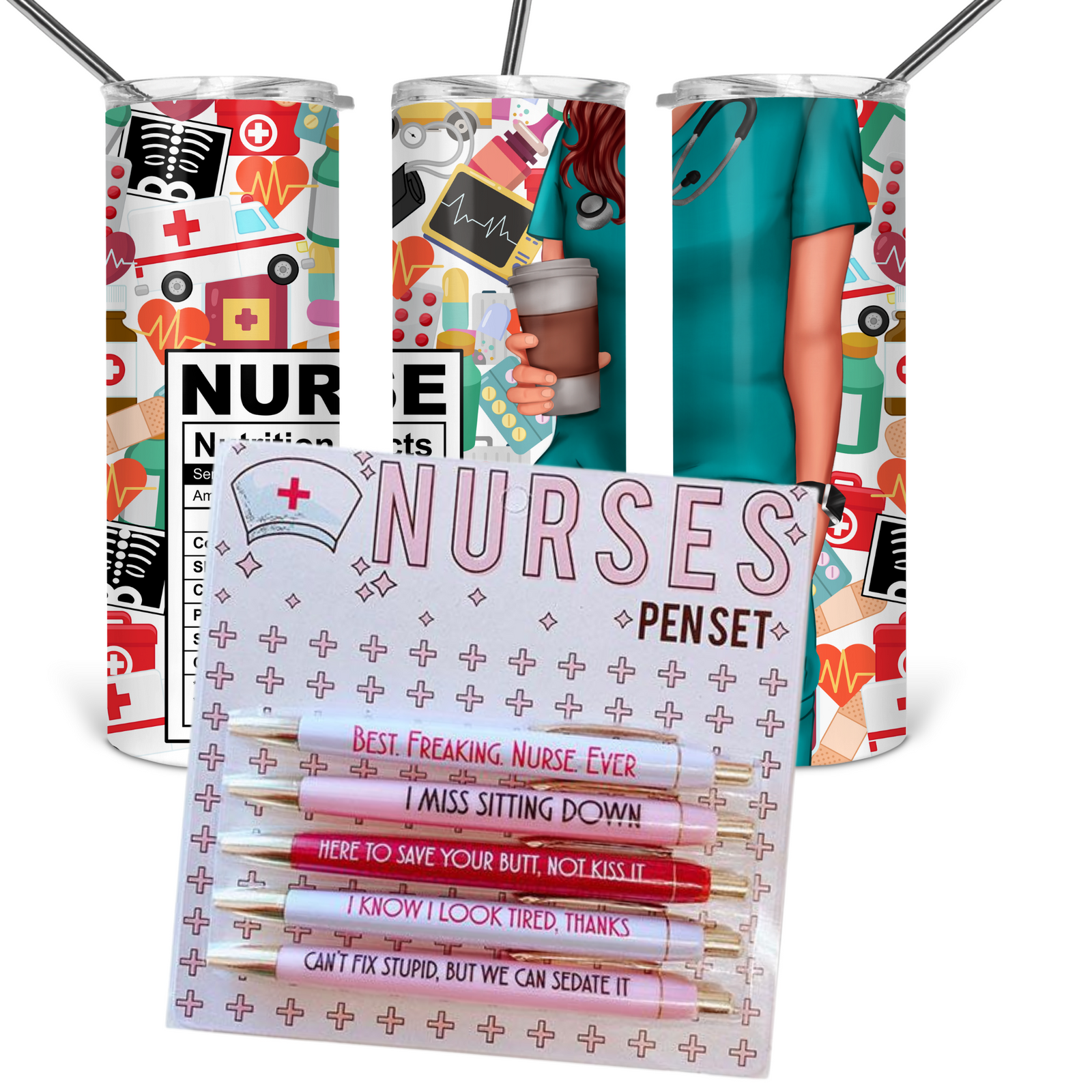 20oz Nurse Tumbler Say it with Stacey