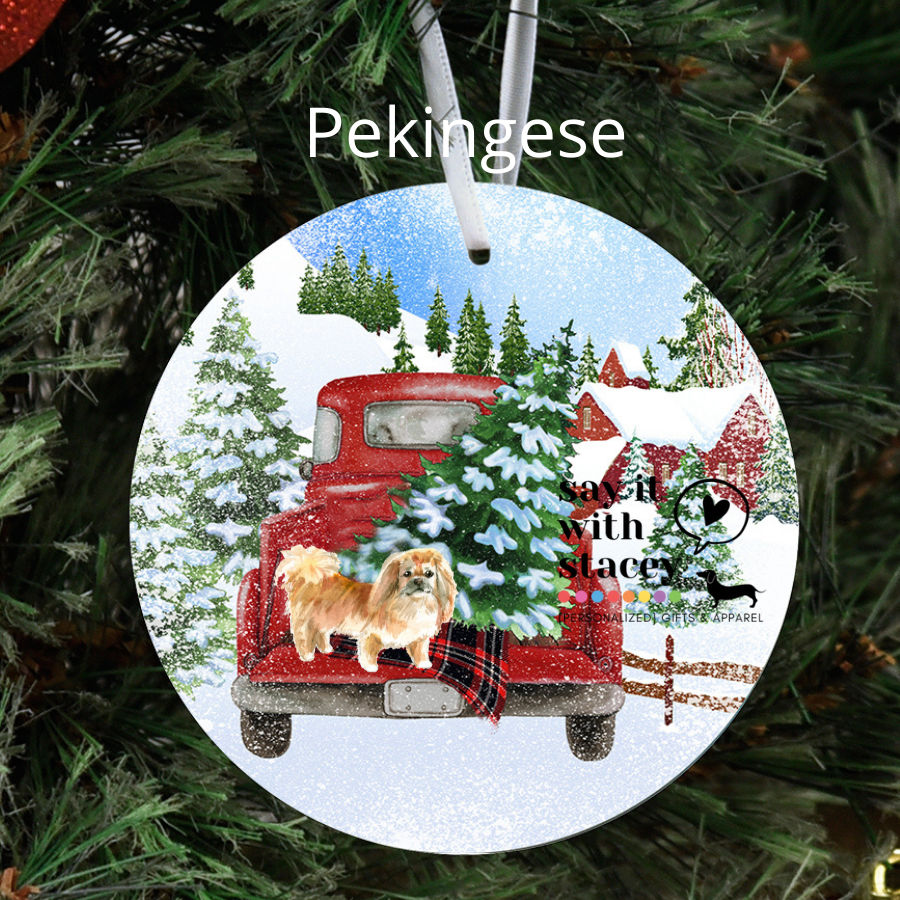 Pekingese christmas best sale ornaments