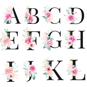 Alphabet Floral Onesie