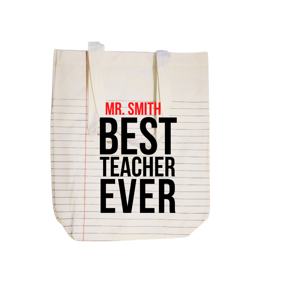 Teacher Ruled Note Tote Bag