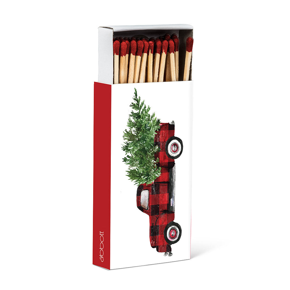 Vintage Red Christmas Truck Matches