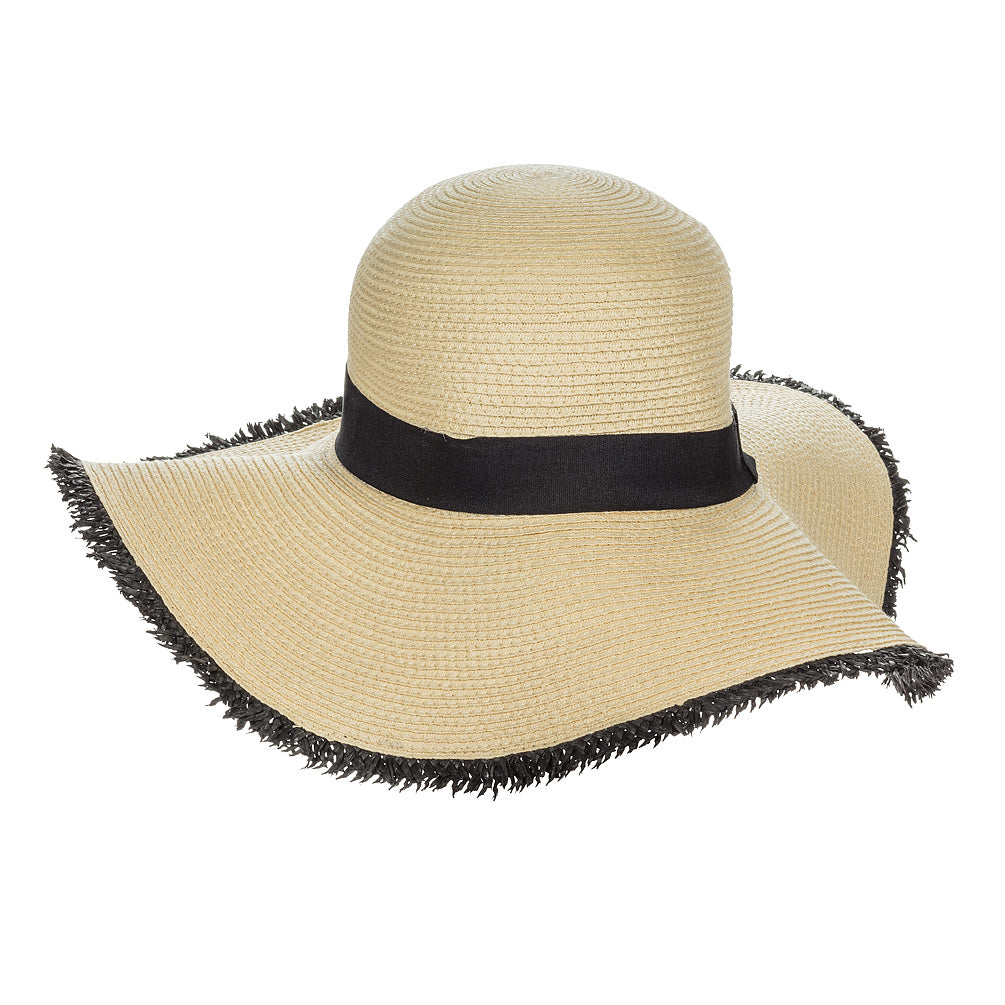 Sun Hat - Pom Pom, Fringe or Black - Adul t