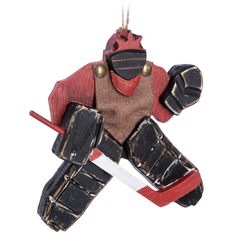 Goalie Ornament with Stick