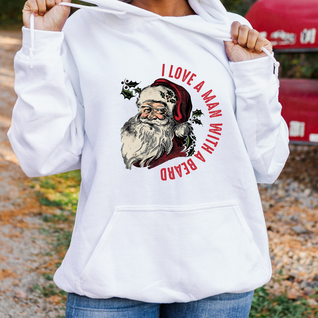 I Love a Man with a Beard Crewneck Sweater or Hoodie