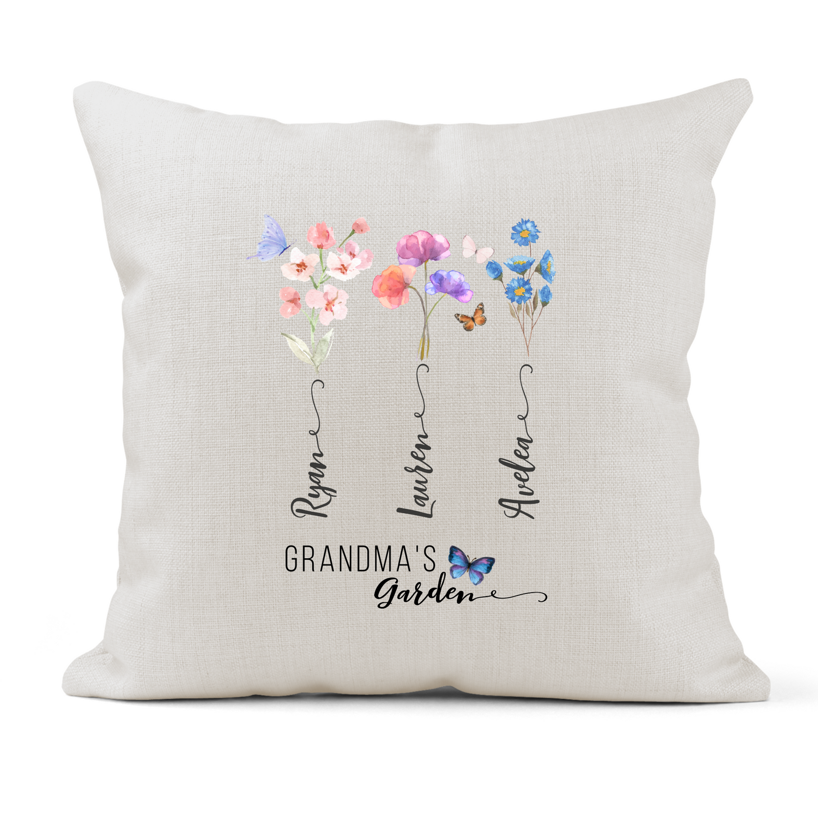 Grandma's Garden Flower Pillow (Customized) 18x18