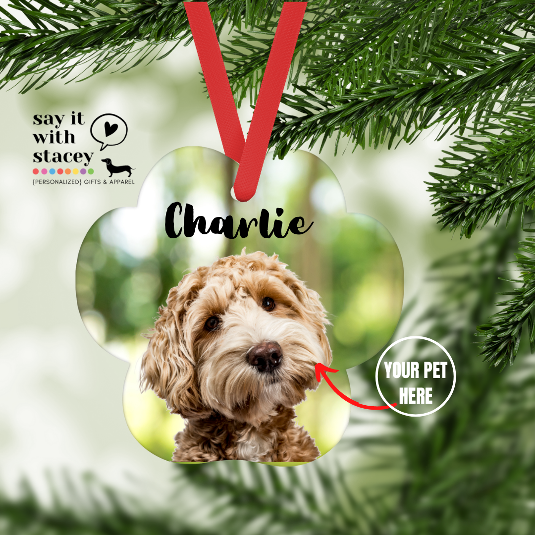 Custom Paw Shaped Ornament