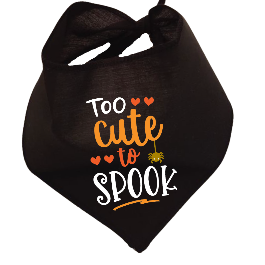 Too Cute to Spook Black Dog Bandana
