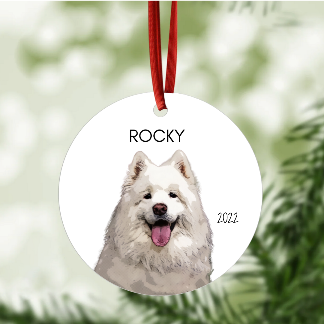 Illustrated Pet Christmas Ornament