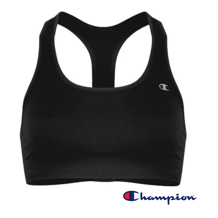 Champion TECH HIGH SUPPORT BRA - Medium support sports bra - black 
