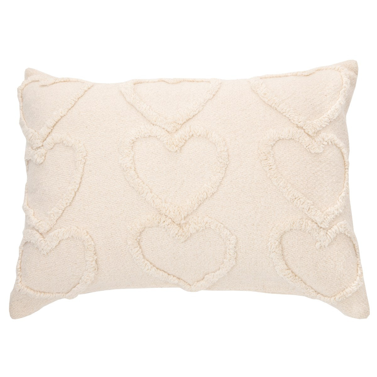 Natural Tufted Heart Cushion